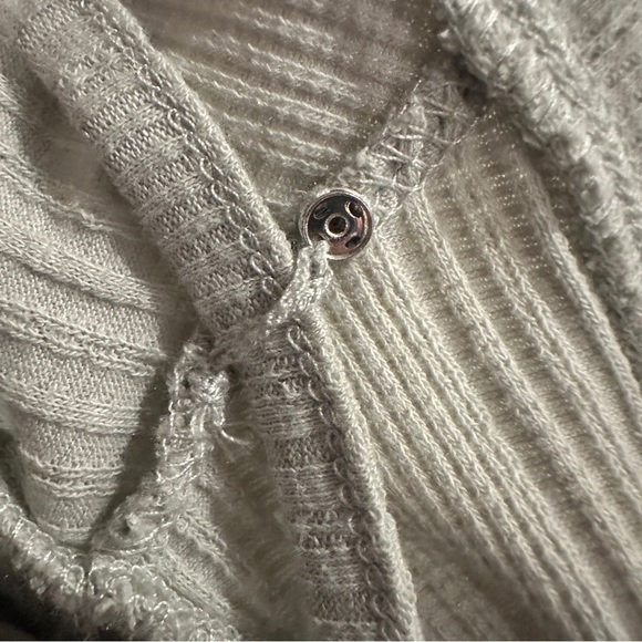 Madewell Pointelle Cardigan Twin Set, M, Ashen Sage, like new - Picture 4 of 8